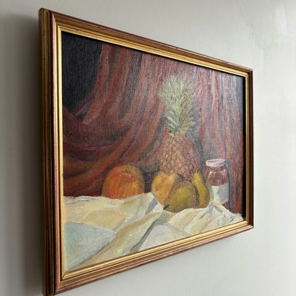 Vintage Still Life Oil Painting "Pineapple Still" Traditional Artwork Holland Art Shop