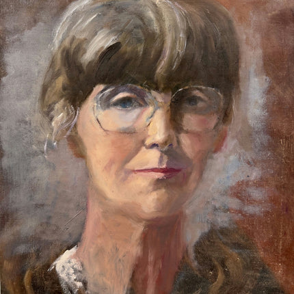 Expressive Portrait Oil Painting "Woman Portrait" Handcrafted Small Art Holland Art Shop