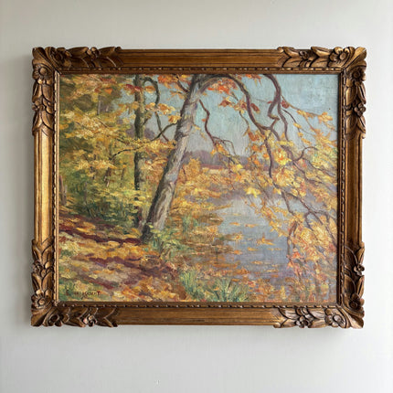 Refined Landscape Oil Painting "Autumn Tree" Detailed Artwork Holland Art Shop