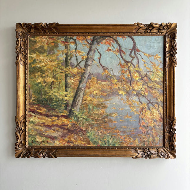 Refined Landscape Oil Painting "Autumn Tree" Detailed Artwork Holland Art Shop