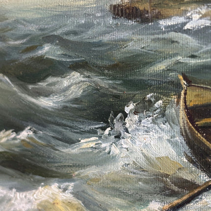 Elegant Seascape Oil Painting "Sailing Boat" Detailed Large Art Holland Art Shop