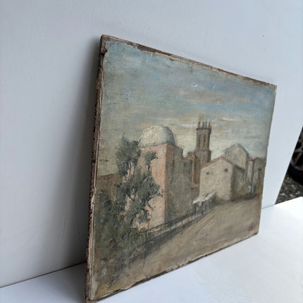 Rustic Still Life Oil Painting "Village Tower" Timeless Art Holland Art Shop