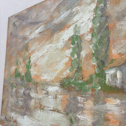 Rustic Landscape Oil Painting "Abstract Canvas" Original Art Holland Art Shop