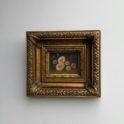 Traditional Floral Still Life Oil Painting "Gilded Frame" Timeless Small Art Holland Art Shop