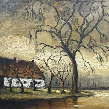 Timeless Landscape Oil Painting "Waving Willow" Vintage Art Holland Art Shop