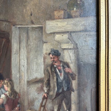 19th Century Antique Figurative Oil Painting "Weeping Woman" Art Holland Art Shop