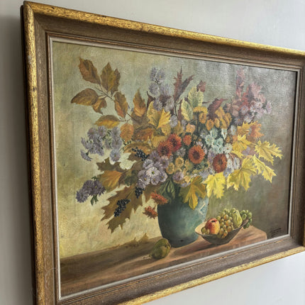 Authentic Still Life Oil Painting "Flower Bouquet" Detailed Large Artwork Holland Art Shop
