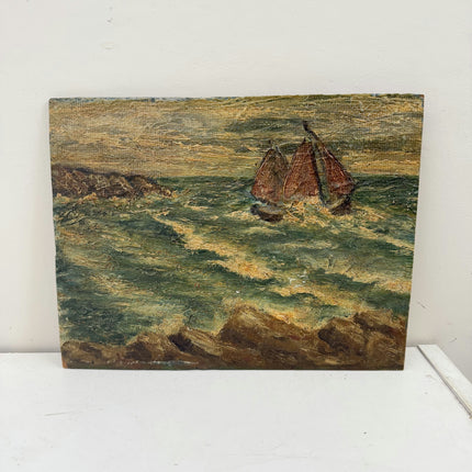 Elegant Seascape Oil Painting "Cork Board" Refined Small Artwork Holland Art Shop