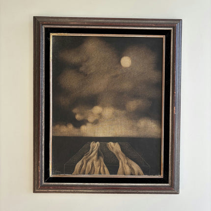 Elegant Seascape Oil Painting "Folded Hands" Original Artwork Holland Art Shop