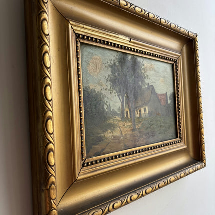 Timeless Farm Oil Painting "Gilded Frame" Rustic Artwork Holland Art Shop