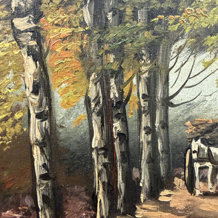 Refined Landscape Oil Painting "Birch Alley" Traditional Large Artwork Holland Art Shop