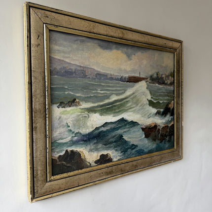 Expressive Seascape Oil Painting "Crashing Wave" Timeless Artwork Holland Art Shop