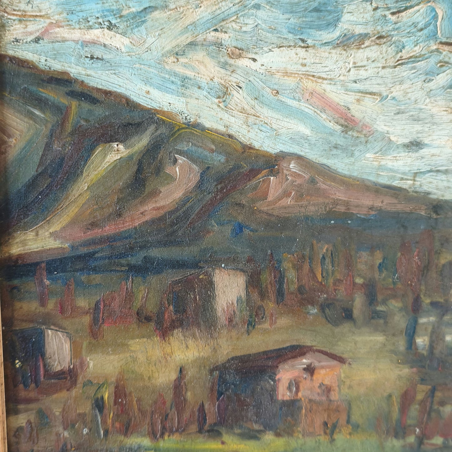 Classic 'Hill Landscape' Greenery Mid 20th Century Beautiful Oil Painting