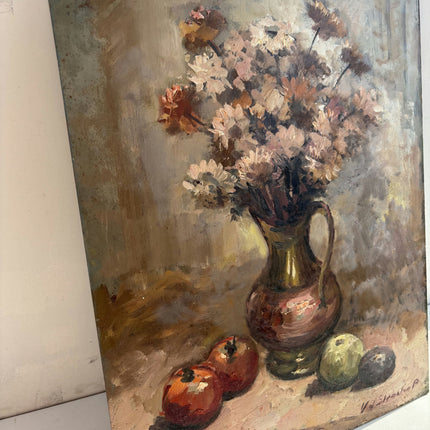 Traditional Still Life Oil Painting "Flower Vase" Vintage Art Holland Art Shop