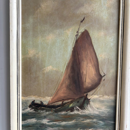 Detailed Seascape Oil Painting "Sailboat Painting" Expressive Artwork Holland Art Shop