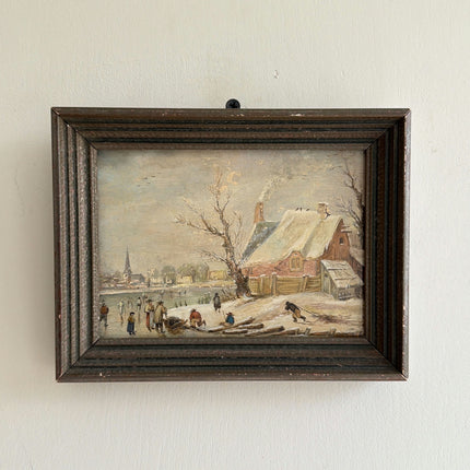 Rustic Winter Landscape Oil Painting "Framed Painting" Refined Small Artwork Holland Art Shop