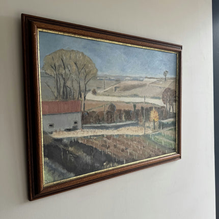 Authentic Landscape Oil Painting "Framed Landscape" Vintage Artwork Holland Art Shop