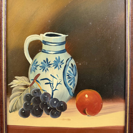 Authentic Still Life Oil Painting "Blue Jug" Refined Small Art Holland Art Shop