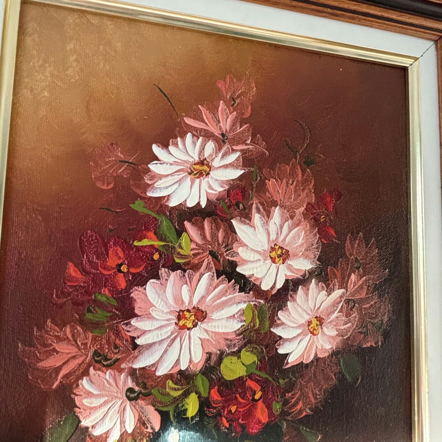 Remarkable Floral Still Life Oil Painting "Floral Arrangement" Small Artwork