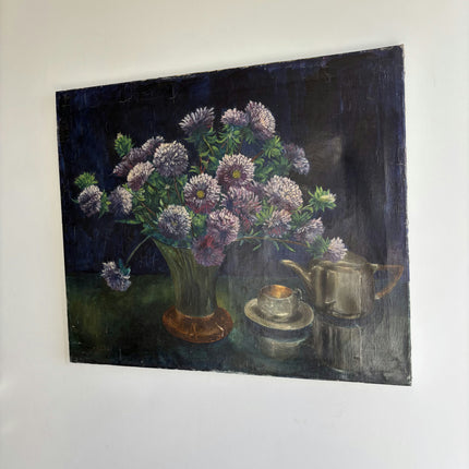 Classic Floral Still Life Oil Painting "Aster Bouquet" Timeless Artwork Holland Art Shop