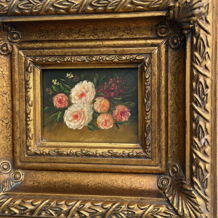 Traditional Floral Still Life Oil Painting "Gilded Frame" Timeless Small Art Holland Art Shop