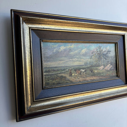 19th Century Antique Landscape Oil Painting "Gilded Frame" Art Holland Art Shop