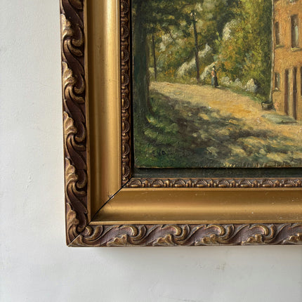 Detailed Interior Oil Painting "Golden Frame" Expressive Small Art Holland Art Shop