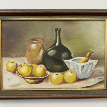 Handcrafted Still Life Oil Painting "Black Bottle" Expressive Small Artwork Holland Art Shop