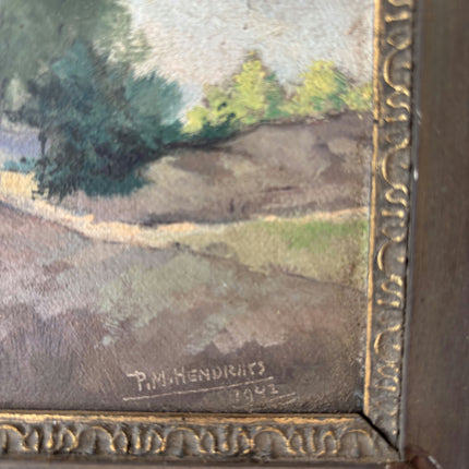 1941 Landscape Oil Painting "Framed Painting" Small Artwork Holland Art Shop