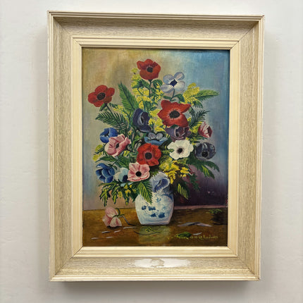 Original Floral Still Life Oil Painting "Flower Vase" Traditional Artwork Holland Art Shop