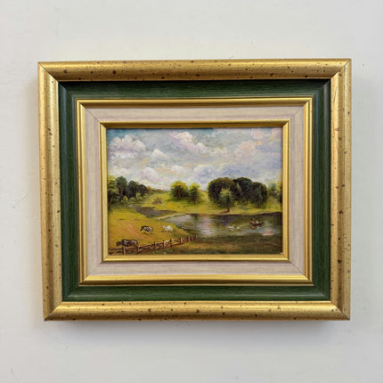 Refined Landscape Oil Painting "Framed Painting" Elegant Small Artwork Holland Art Shop