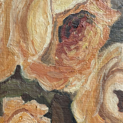 Expressive Floral Still Life Oil Painting "Yellow Roses" Elegant Small Artwork Holland Art Shop