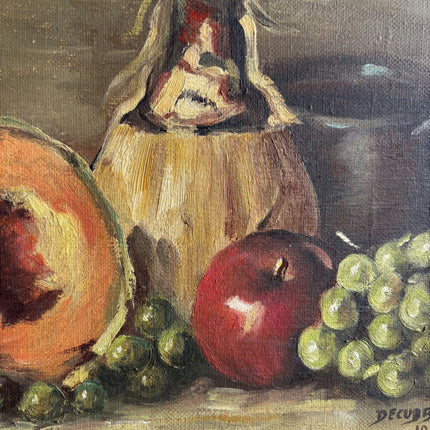 Authentic Still Life Oil Painting "Bottle And Peach" Classic Artwork Holland Art Shop