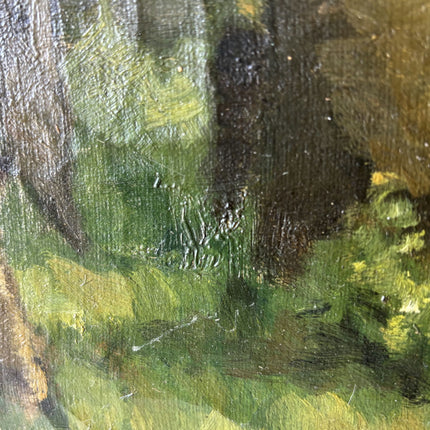 Classic Landscape Oil Painting "Forest Path" Authentic Small Artwork Holland Art Shop