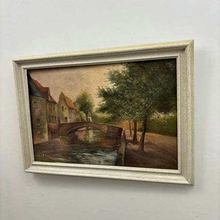 Rustic Landscape Oil Painting "Stone Bridge" Authentic Art Holland Art Shop
