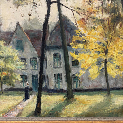 Elegant Landscape Oil Painting "Yellow Tree" Original Art Holland Art Shop