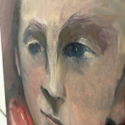 Elegant Portrait Oil Painting "Woman Face" Expressive French Art Holland Art Shop