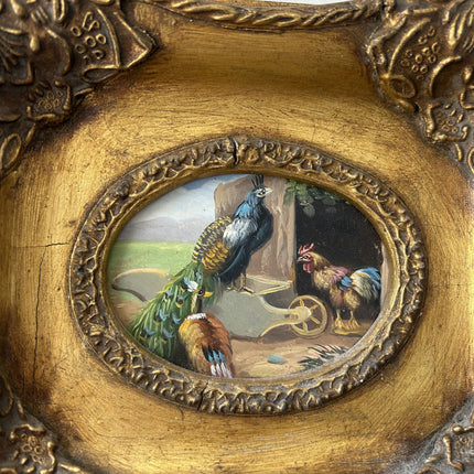 Traditional Animals Oil Painting "Gilded Frame" Authentic Small Artwork Holland Art Shop