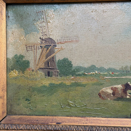 19th Century Antique Landscape Oil Painting "Ornate Frame" Art Holland Art Shop