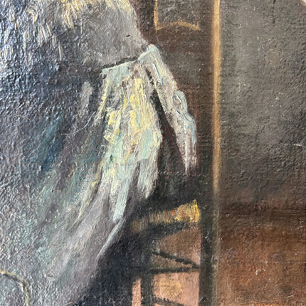 Refined Interior Oil Painting "Seated Woman" Rustic Art Holland Art Shop