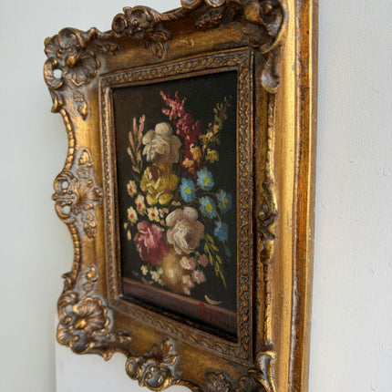 Elegant Still Life Oil Painting "Floral Bouquet" Refined Small Art Holland Art Shop
