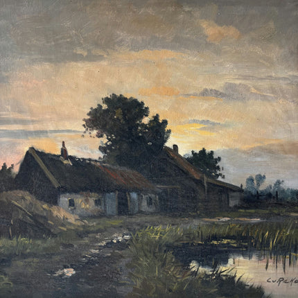 Timeless Landscape Oil Painting "Gilded Frame" Authentic Large Art Holland Art Shop