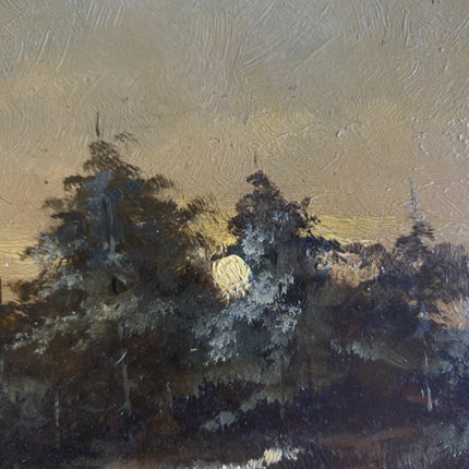 Dutch Oil Painting Forest Landscape Moon lit Sky Classic Decoration Piece - HollandArtShop