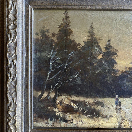 Dutch Oil Painting Forest Landscape Moon lit Sky Classic Decoration Piece - HollandArtShop