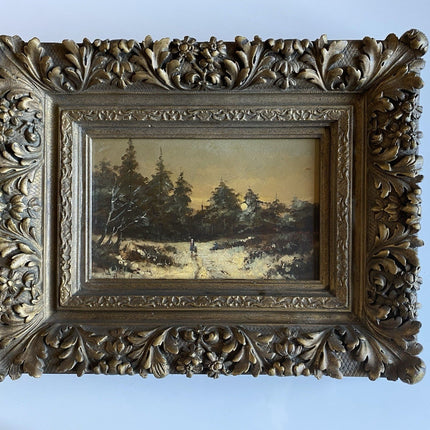 Dutch Oil Painting Forest Landscape Moon lit Sky Classic Decoration Piece - HollandArtShop