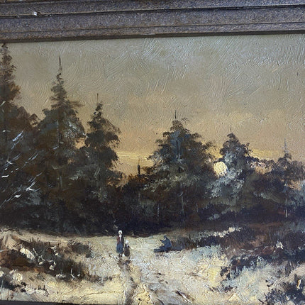 Dutch Oil Painting Forest Landscape Moon lit Sky Classic Decoration Piece - HollandArtShop