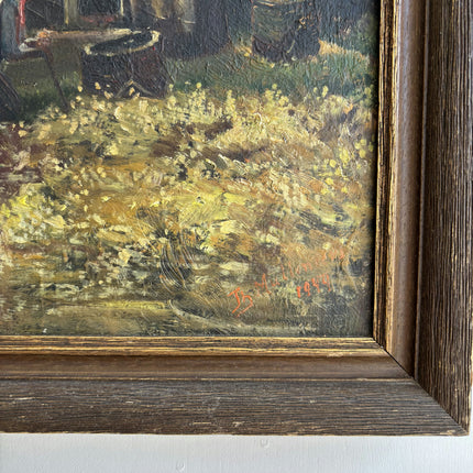 Expressive Farm Oil Painting "Thatched Cottage" Traditional Artwork Holland Art Shop