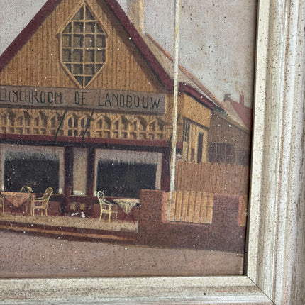 Handcrafted Cityscape Oil Painting "Framed Painting" Traditional Art Holland Art Shop