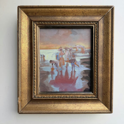 Handcrafted Seascape Oil Painting "Gilded Frame" Vintage Artwork Holland Art Shop
