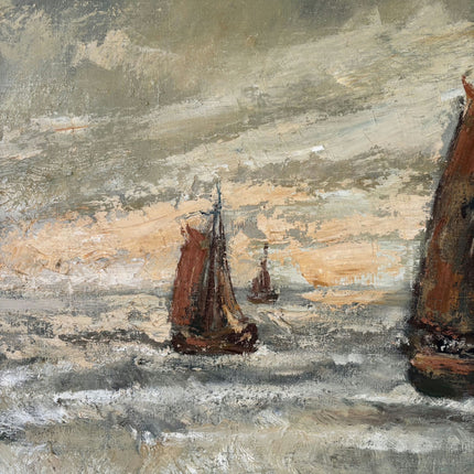 Detailed Seascape Oil Painting "Sailing Boat" Traditional Large Art Holland Art Shop